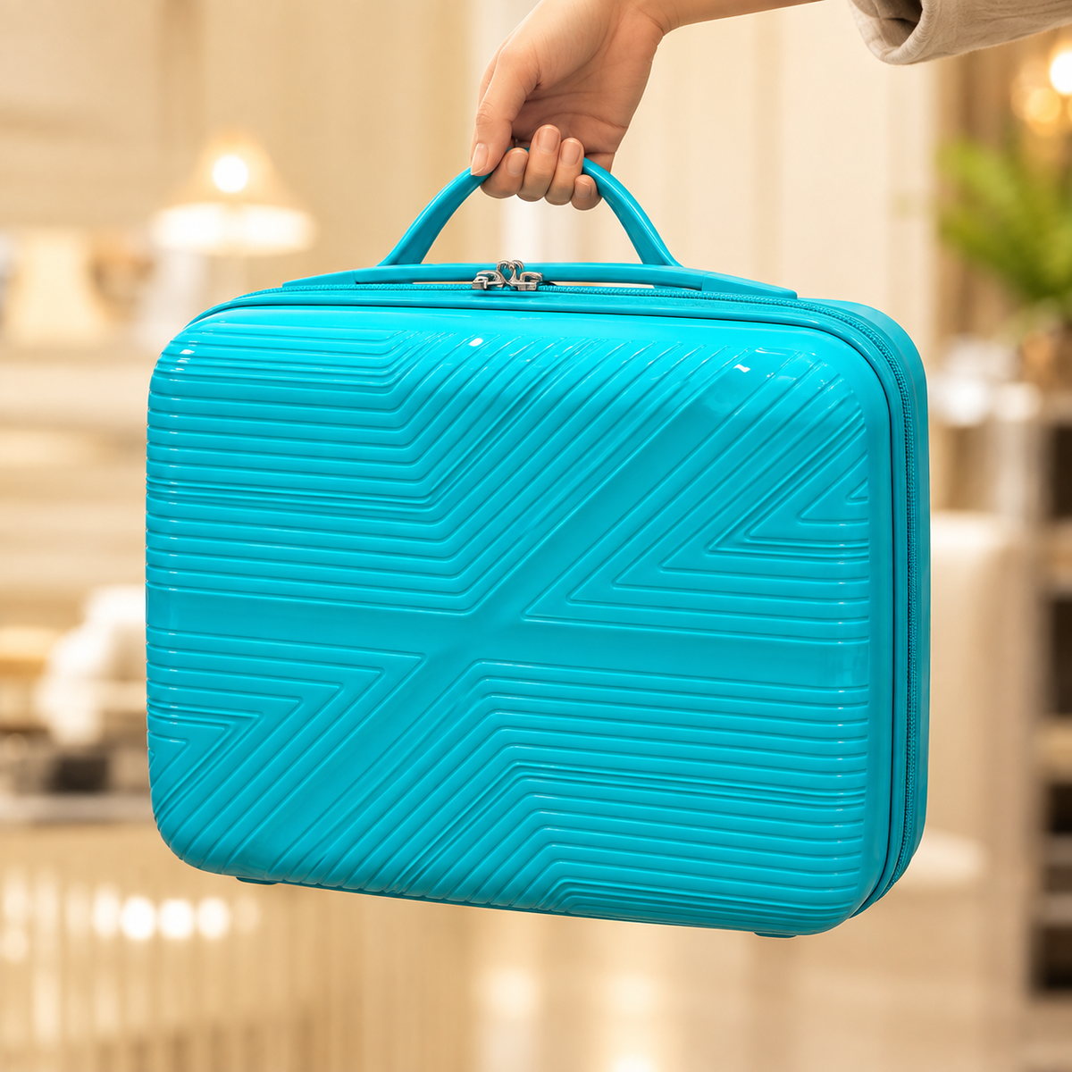 Geometric Hard Shell Suitcase