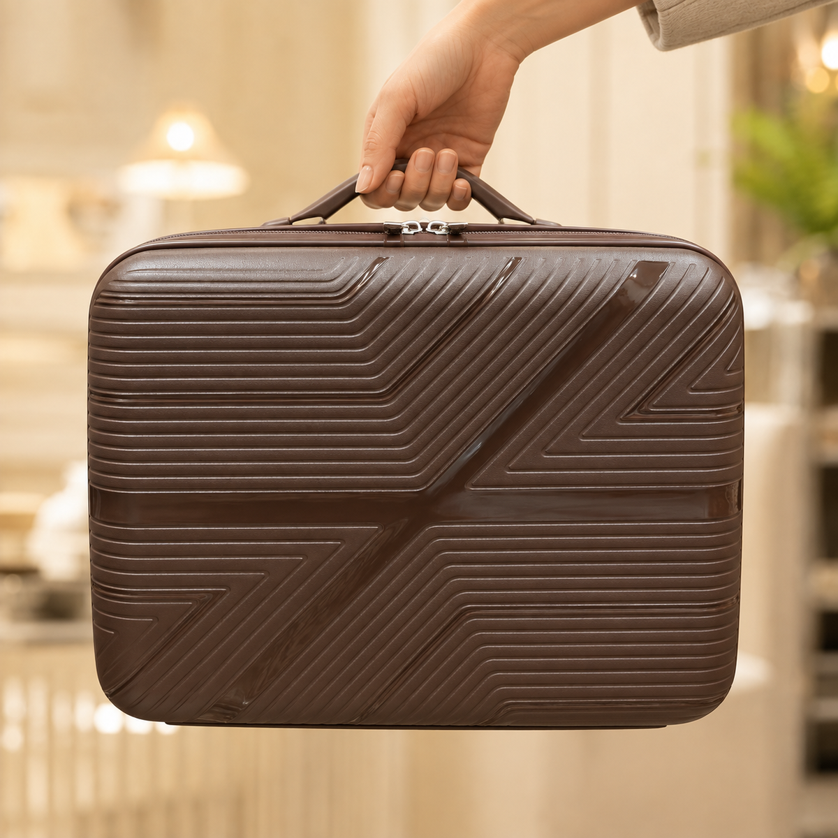 Geometric Hard Shell Suitcase