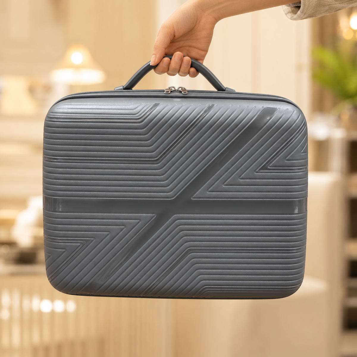 Geometric Hard Shell Suitcase