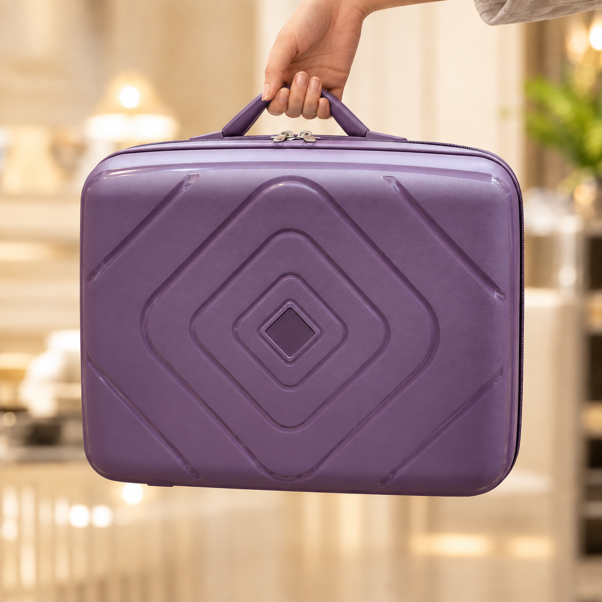 Geometric Hard Shell Suitcase