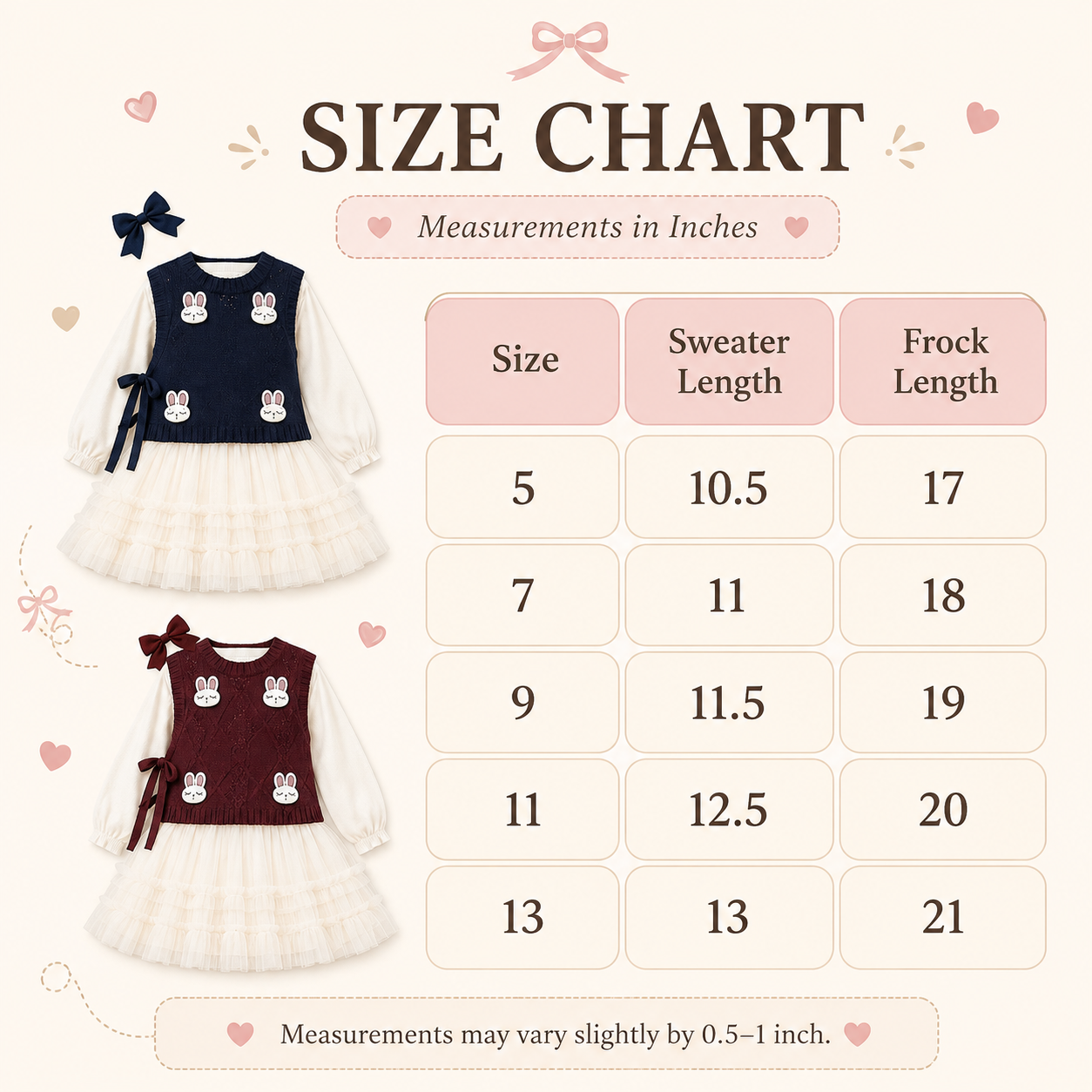 Bunny Charm 2PC Sweater & Frock Set
