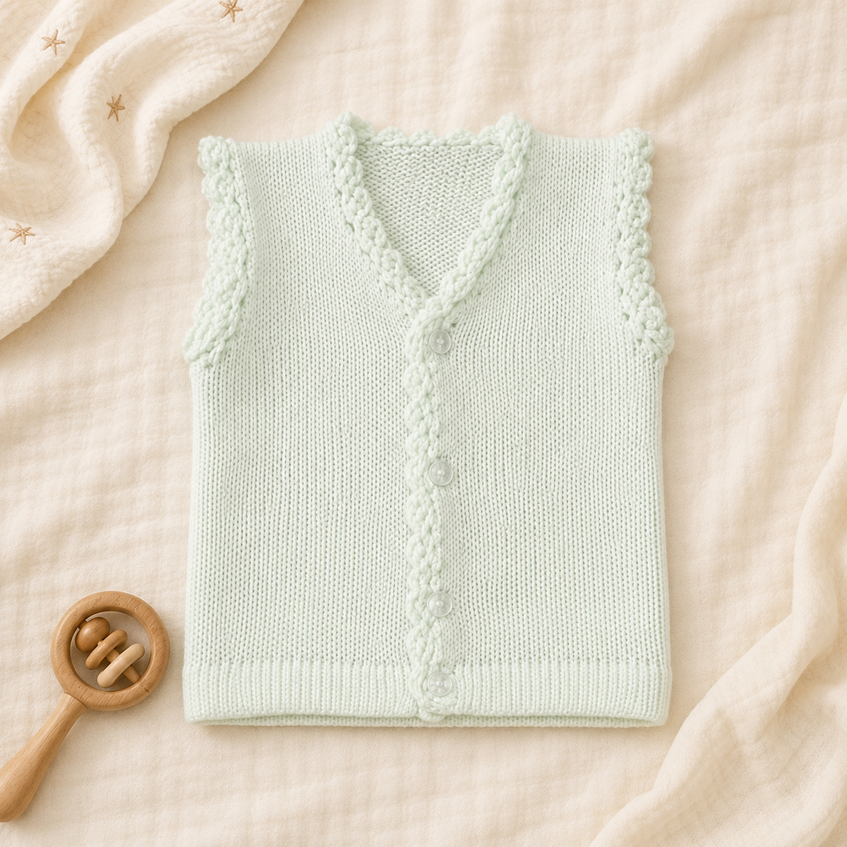 Baby Knit Button Vest – 4 Colors | Faba Kids