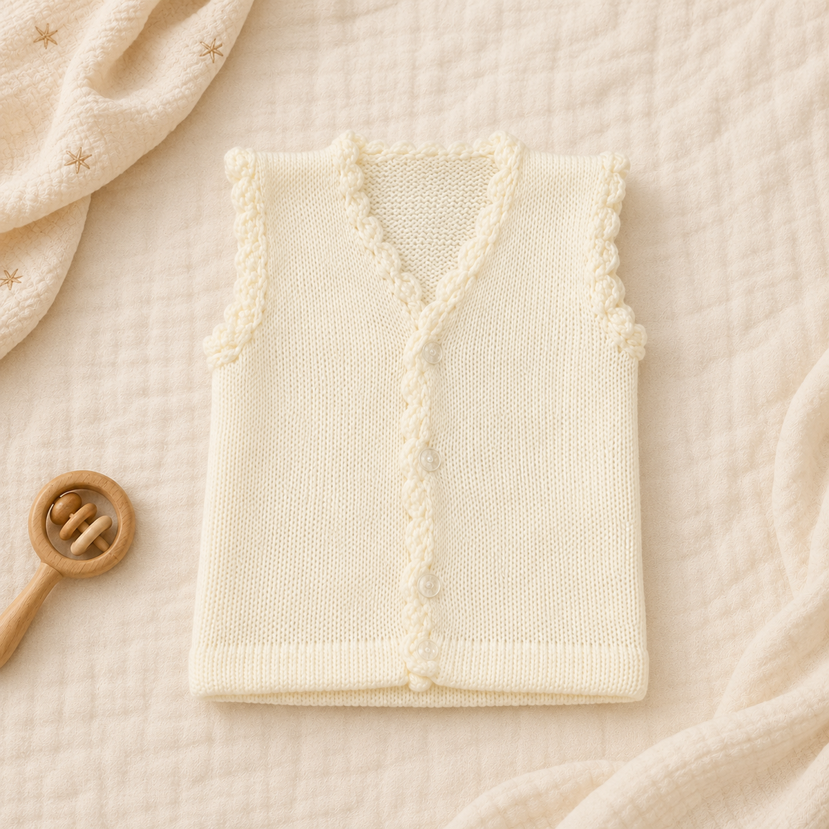 Baby Knit Button Vest – 4 Colors | Faba Kids