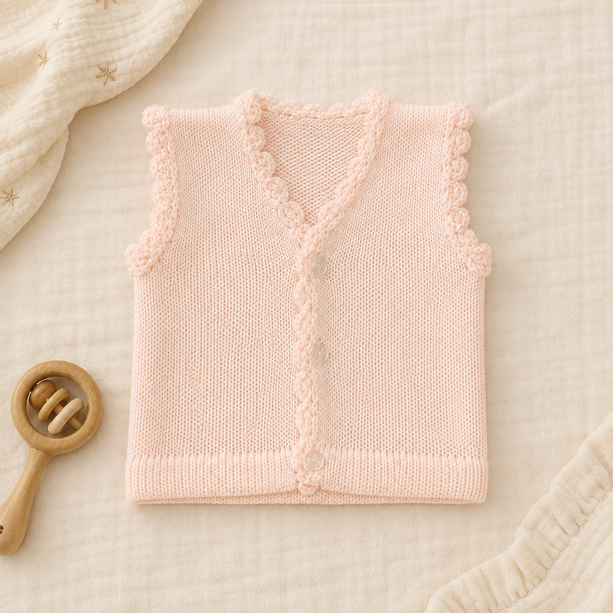 Baby Knit Button Vest – 4 Colors | Faba Kids