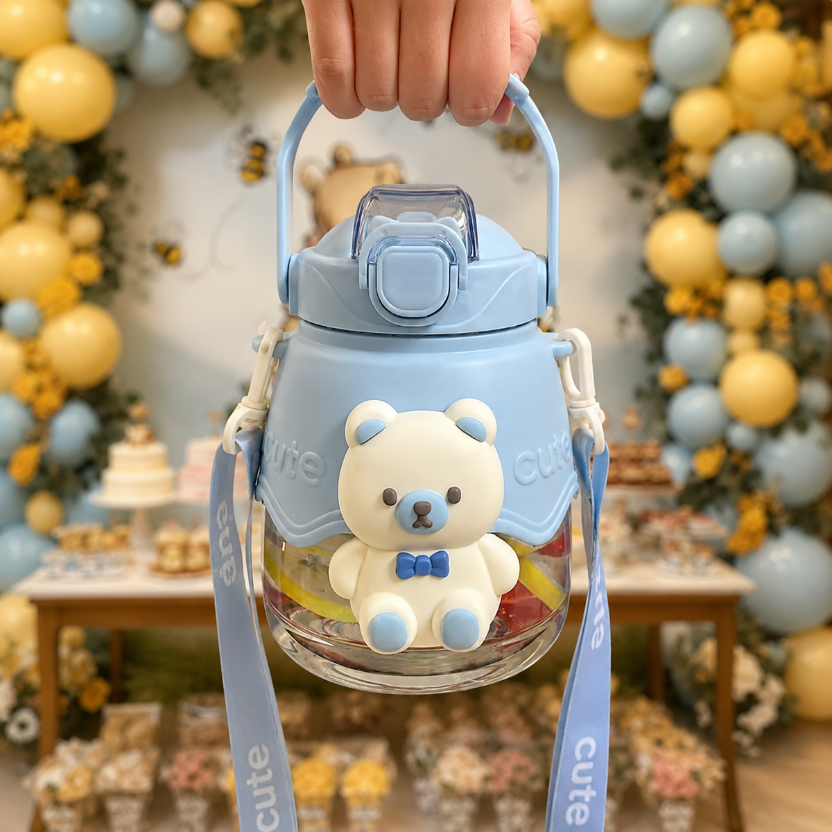 Cute Bear Kids Sipper Bottle – 4 Colors | Faba Kids
