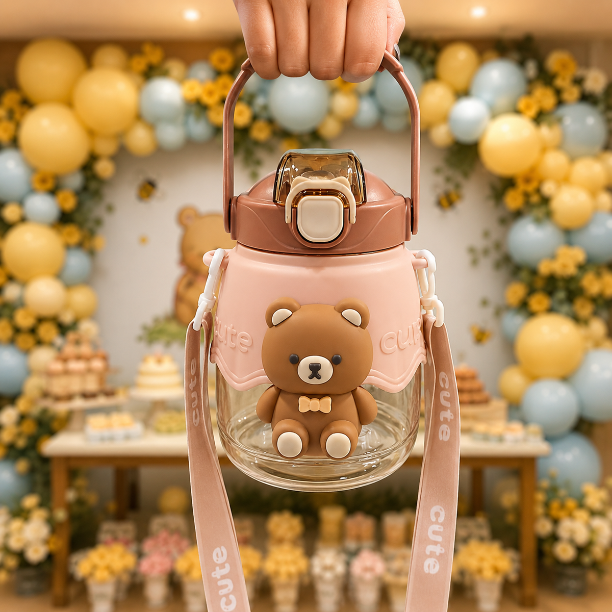 Cute Bear Kids Sipper Bottle – 4 Colors | Faba Kids