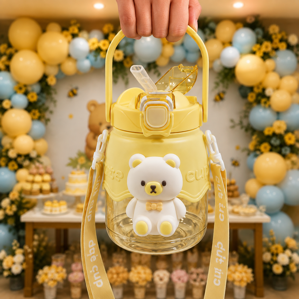 Cute Bear Kids Sipper Bottle – 4 Colors | Faba Kids