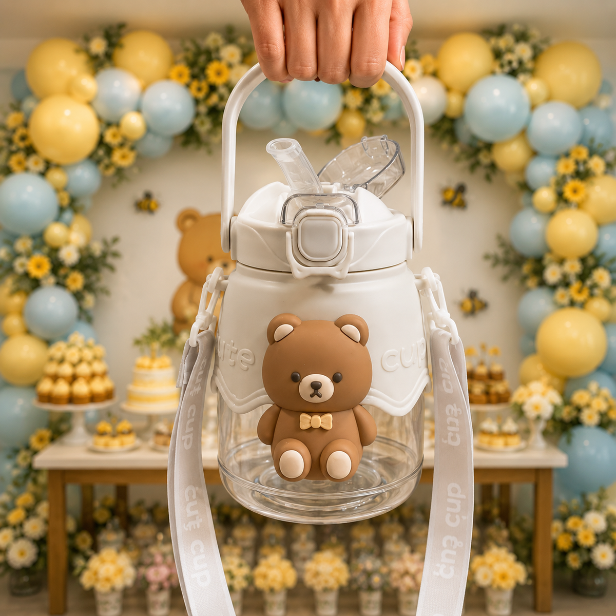 Cute Bear Kids Sipper Bottle – 4 Colors | Faba Kids