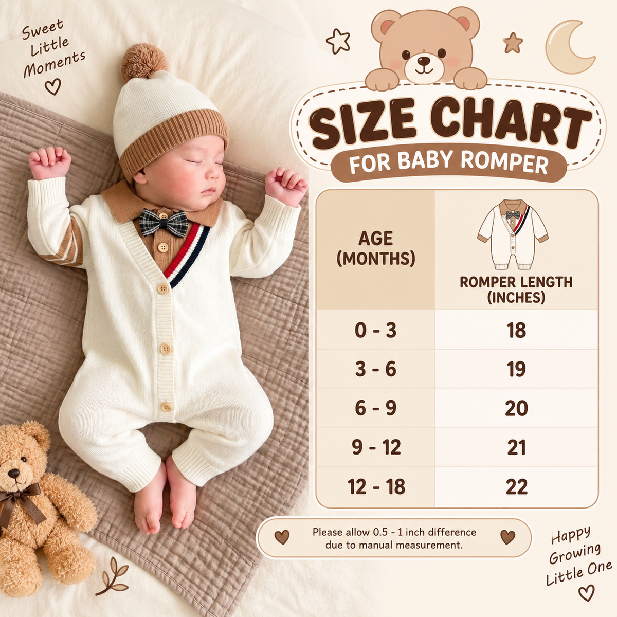 Knitted Bow-Tie Newborn Romper | Faba Kids