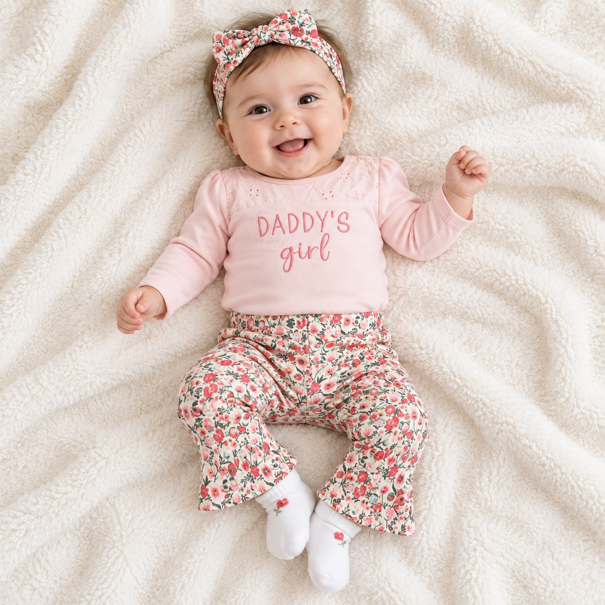4PC Baby Girl Bodysuit & Trouser Set – 6 Designs | Faba Kids