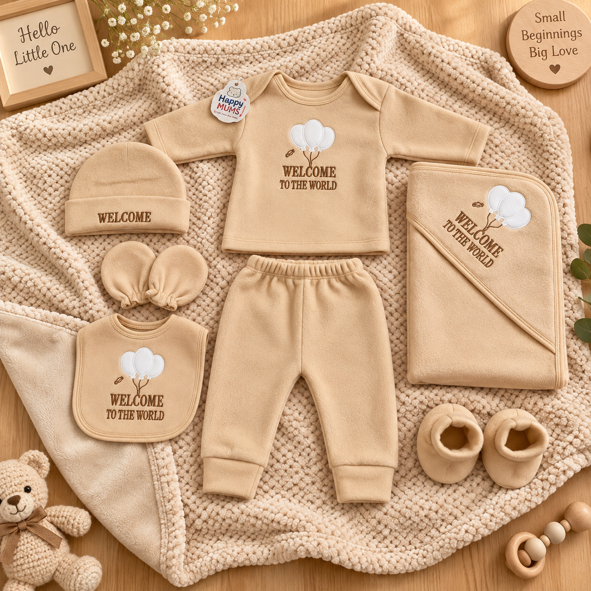 8PC Welcome Baby Winter Starter Set – 4 Colors | Faba Kids