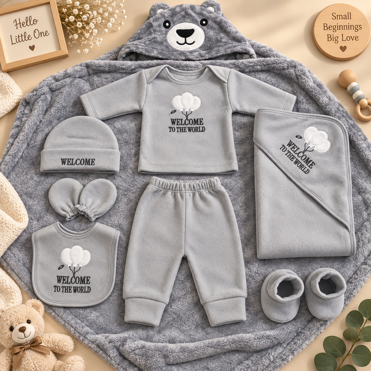 8PC Welcome Baby Winter Starter Set – 4 Colors | Faba Kids