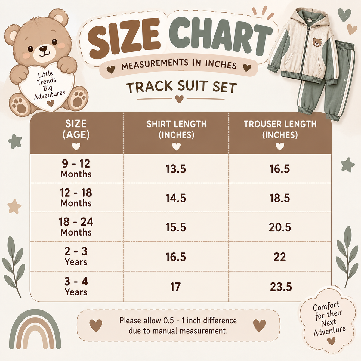 2PC Printed Inner Fleece Tracksuit – Shirt & Trouser | 8 Designs | Faba Kids