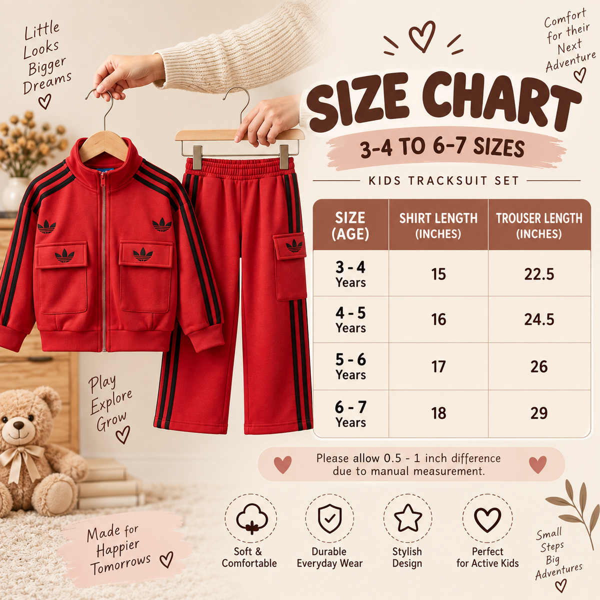 Girls 2-Piece Cargo Tracksuit – 2 Colors
