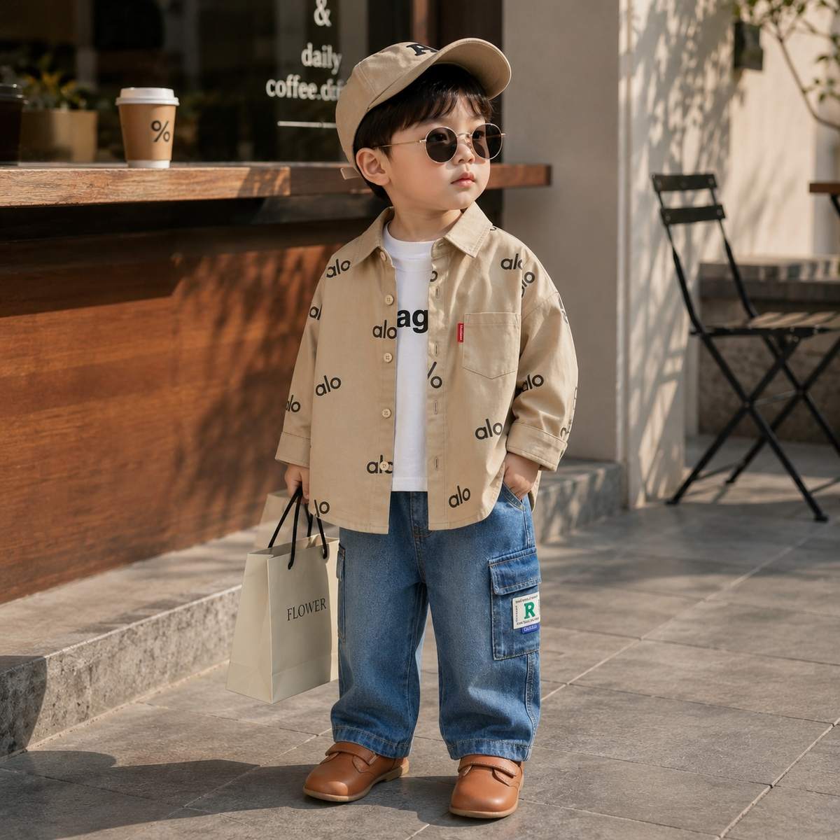 Boys 3-Piece Shirt & Denim Pants Set – 2 Colors | Faba Kids