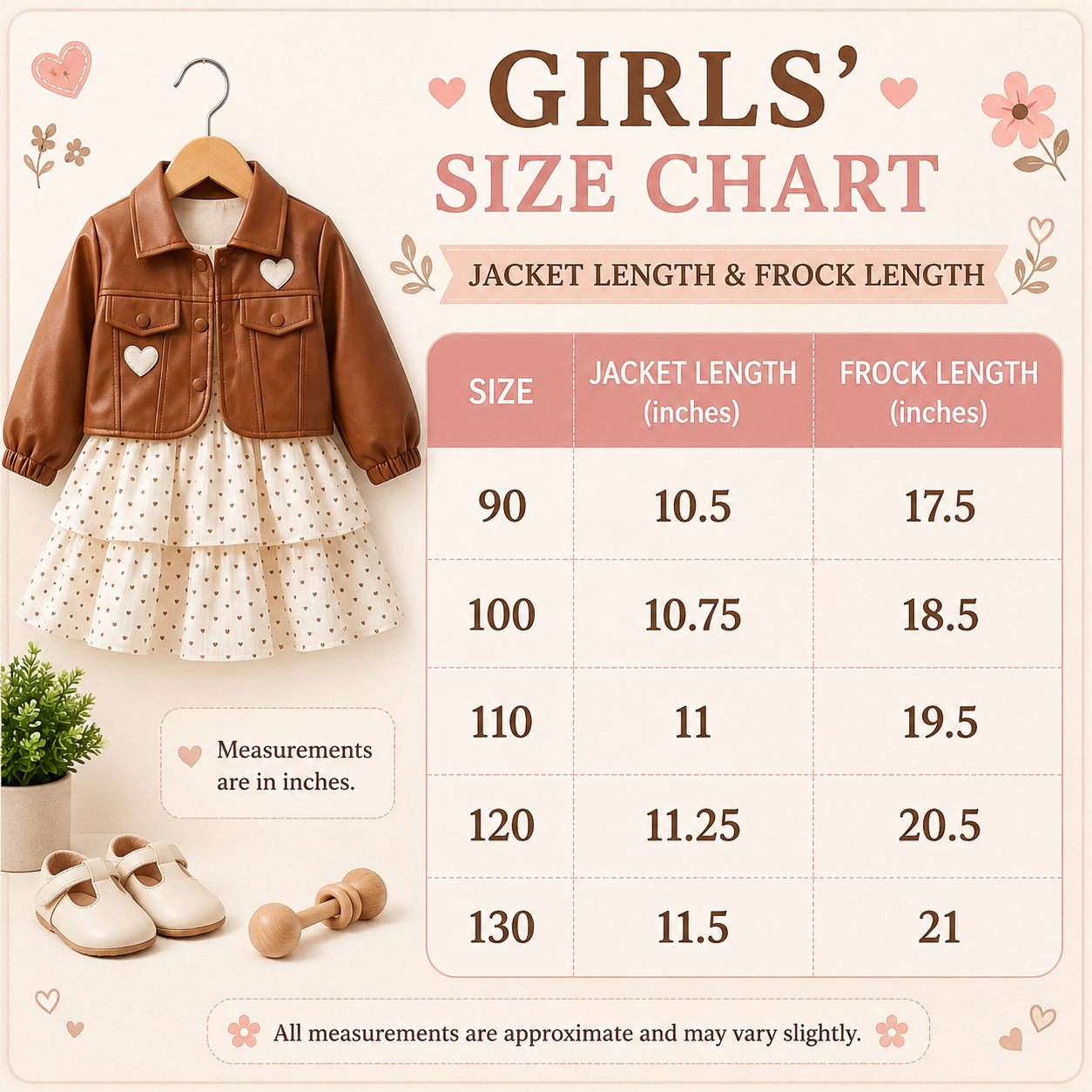 Girls Faux Leather Jacket & Polka Dot Dress 2-Piece Outfit Set