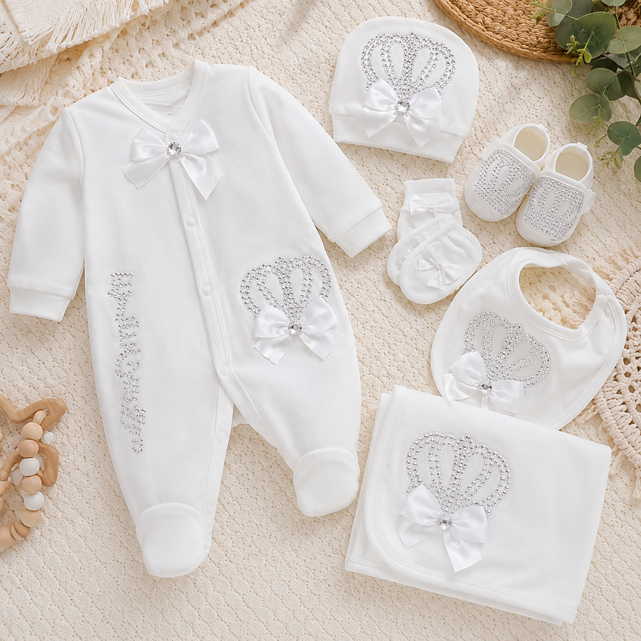 Luxury Newborn Gift Set – Crown Collection (7 Piece)