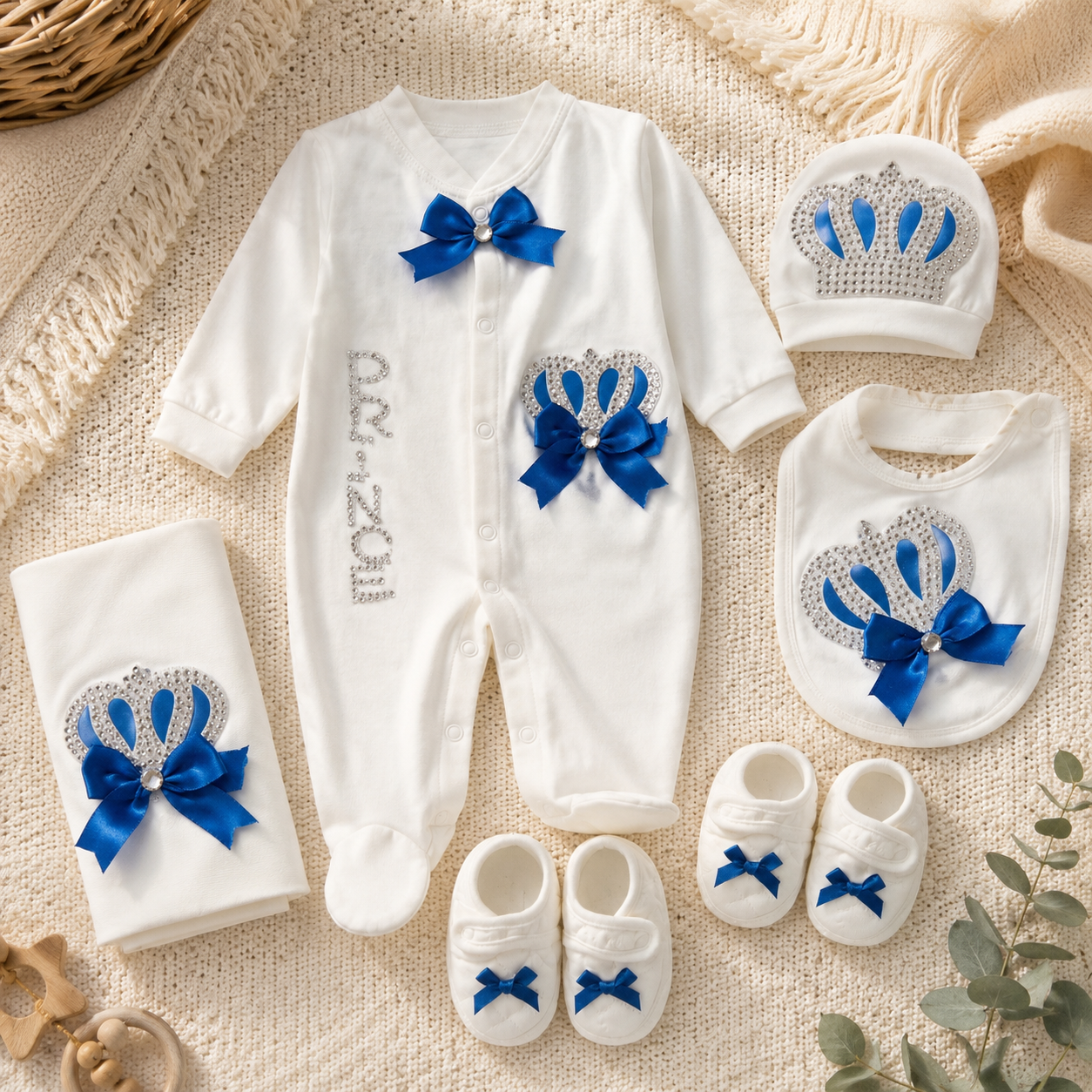 Luxury Newborn Gift Set – Crown Collection (7 Piece)