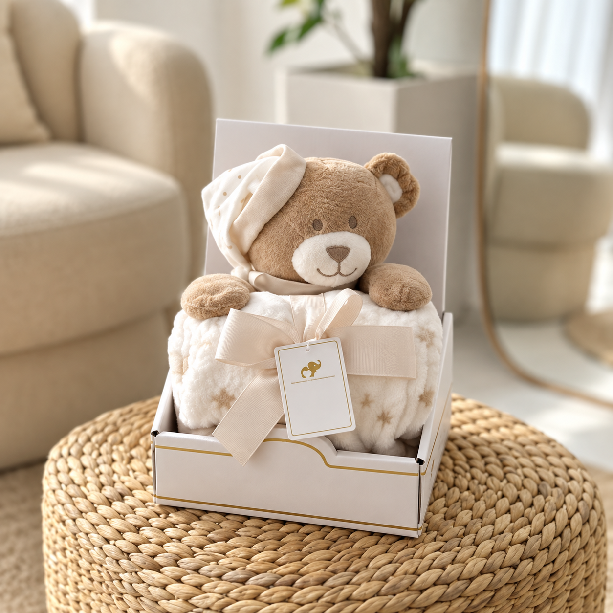 Plush Toy & Baby Blanket Gift Set