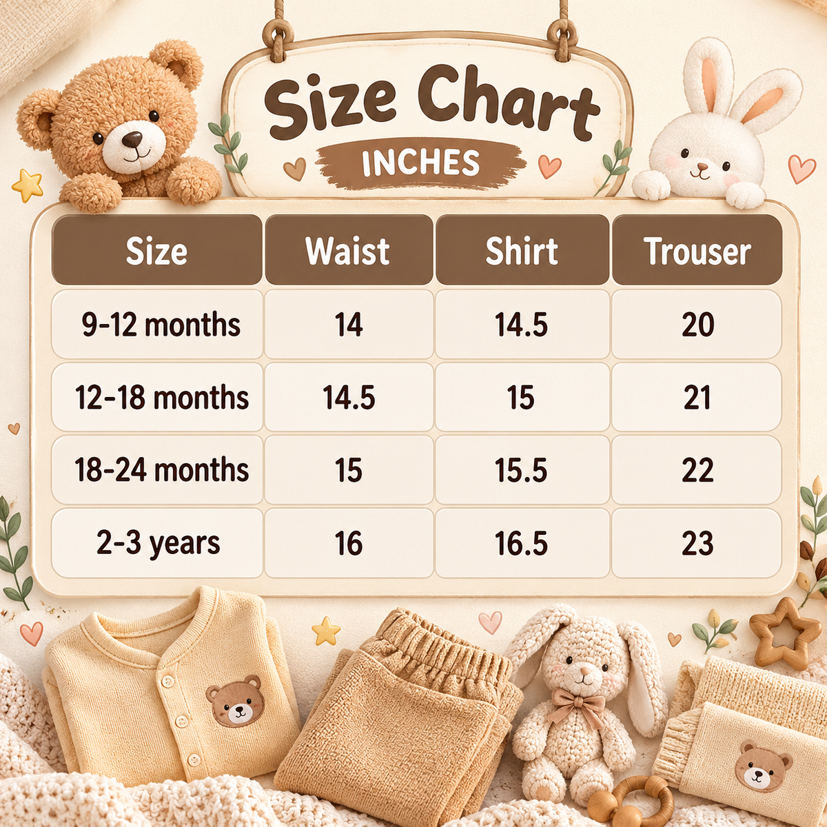 Kids Smiley Bear Ear Velvet Jacket & Trouser 3PC Set