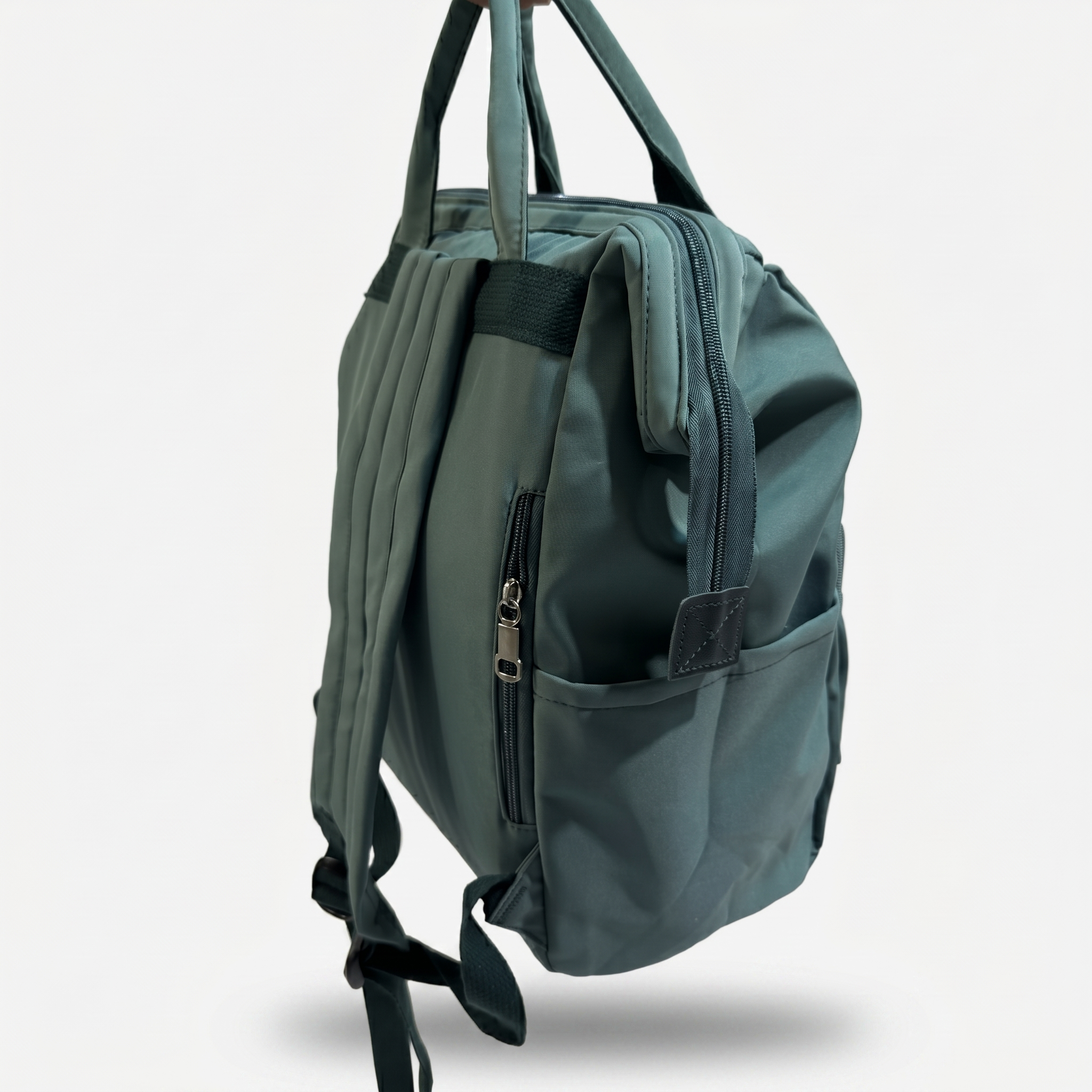 Teddy Charm Baby Diaper Backpack – Sage Green