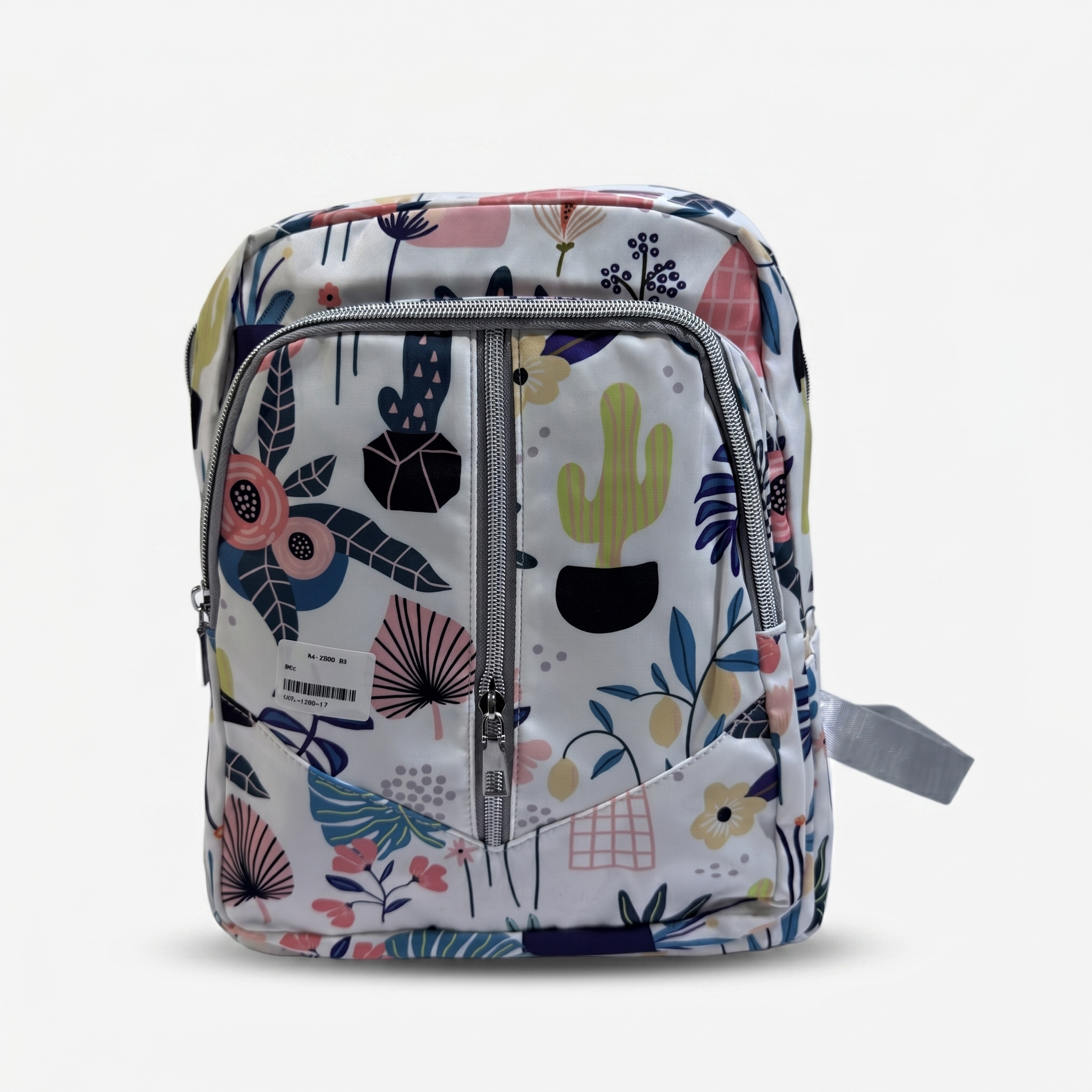 Botanical Bloom Kids Backpack – White Garden Print