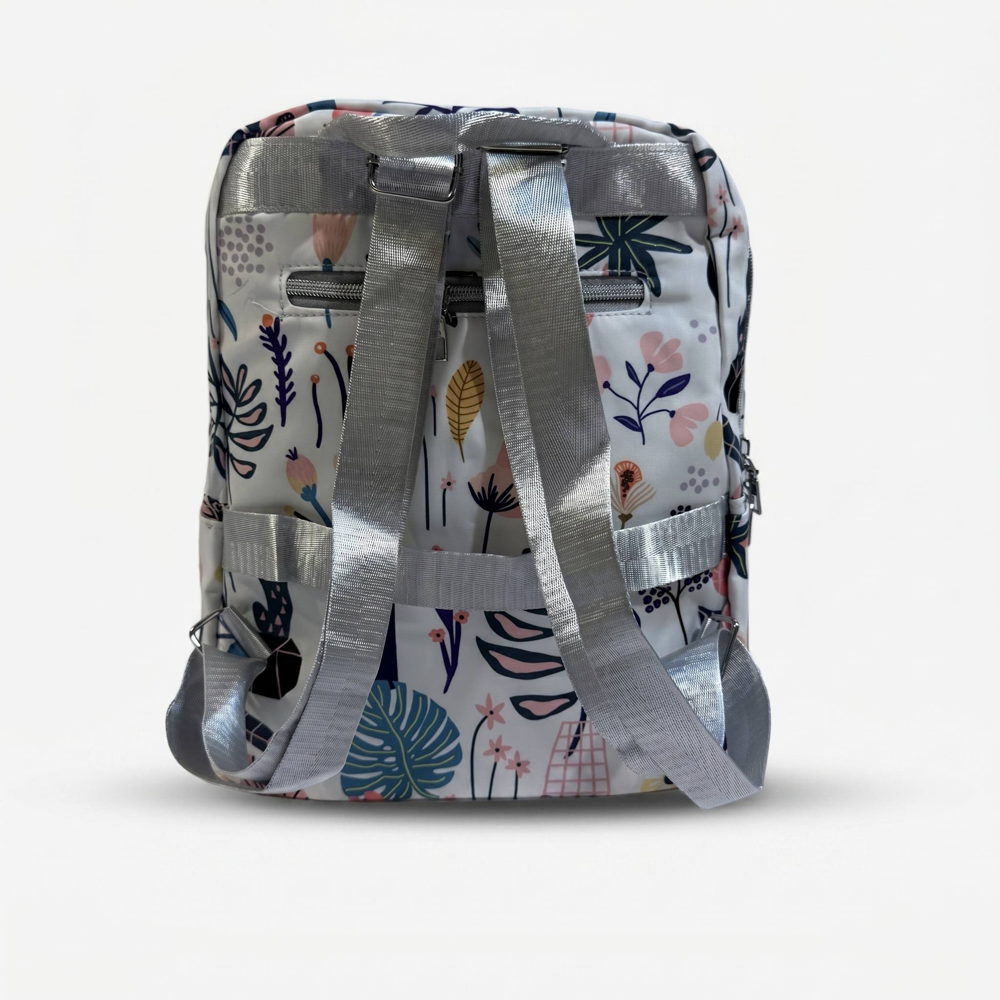Botanical Bloom Kids Backpack – White Garden Print