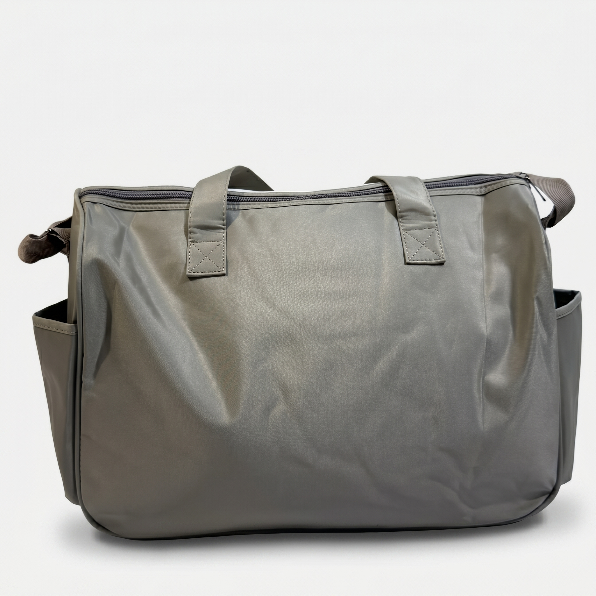 Sweet Bear Baby Diaper Bag – Cream & Grey