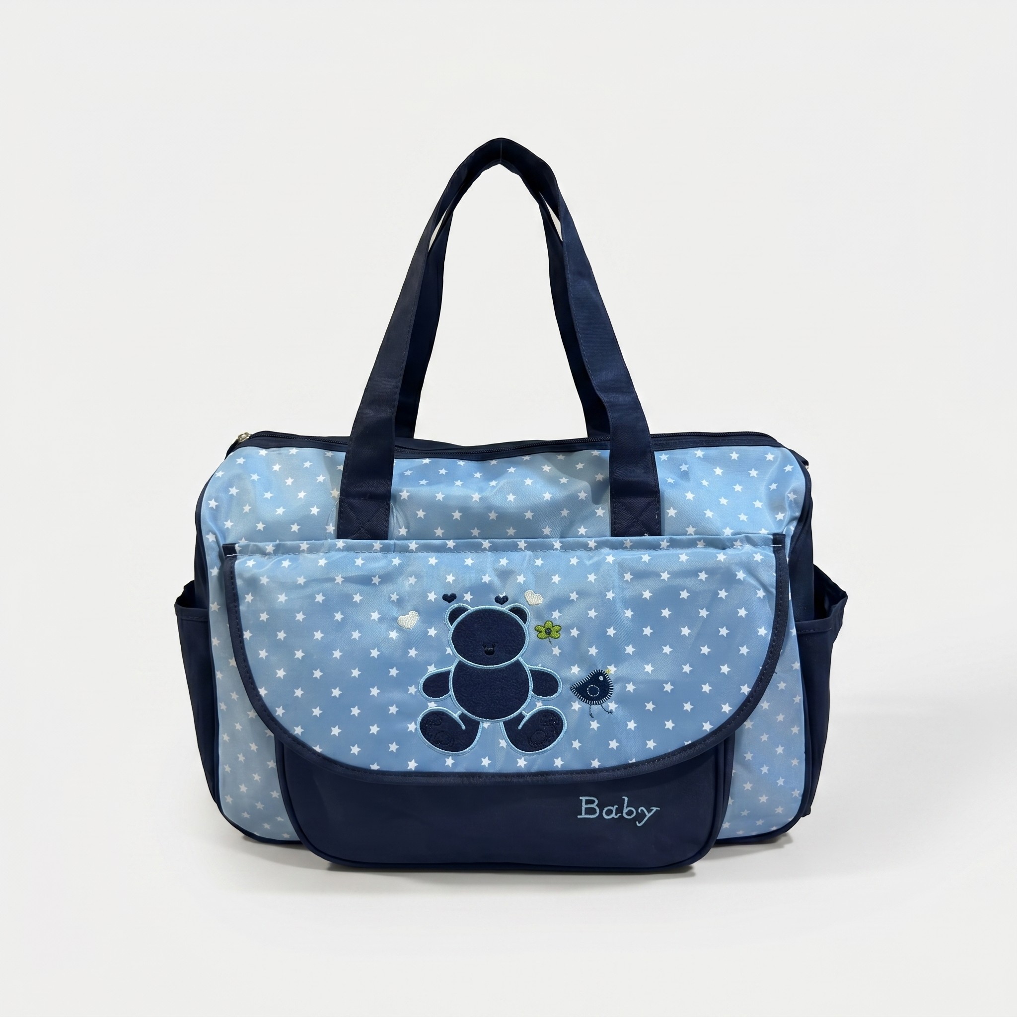 Starry Bear Baby Diaper Bag – Sky Blue