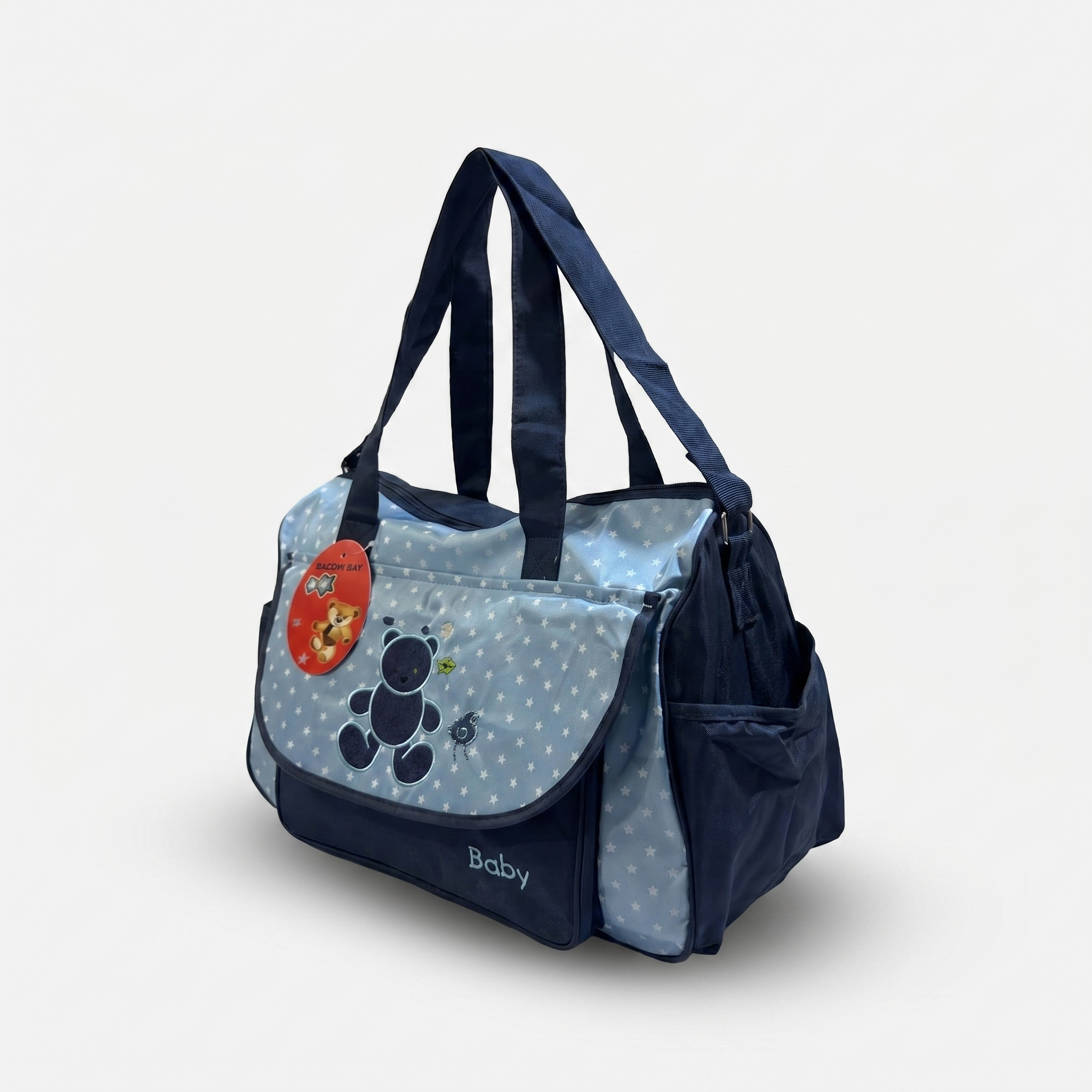 Starry Bear Baby Diaper Bag – Sky Blue