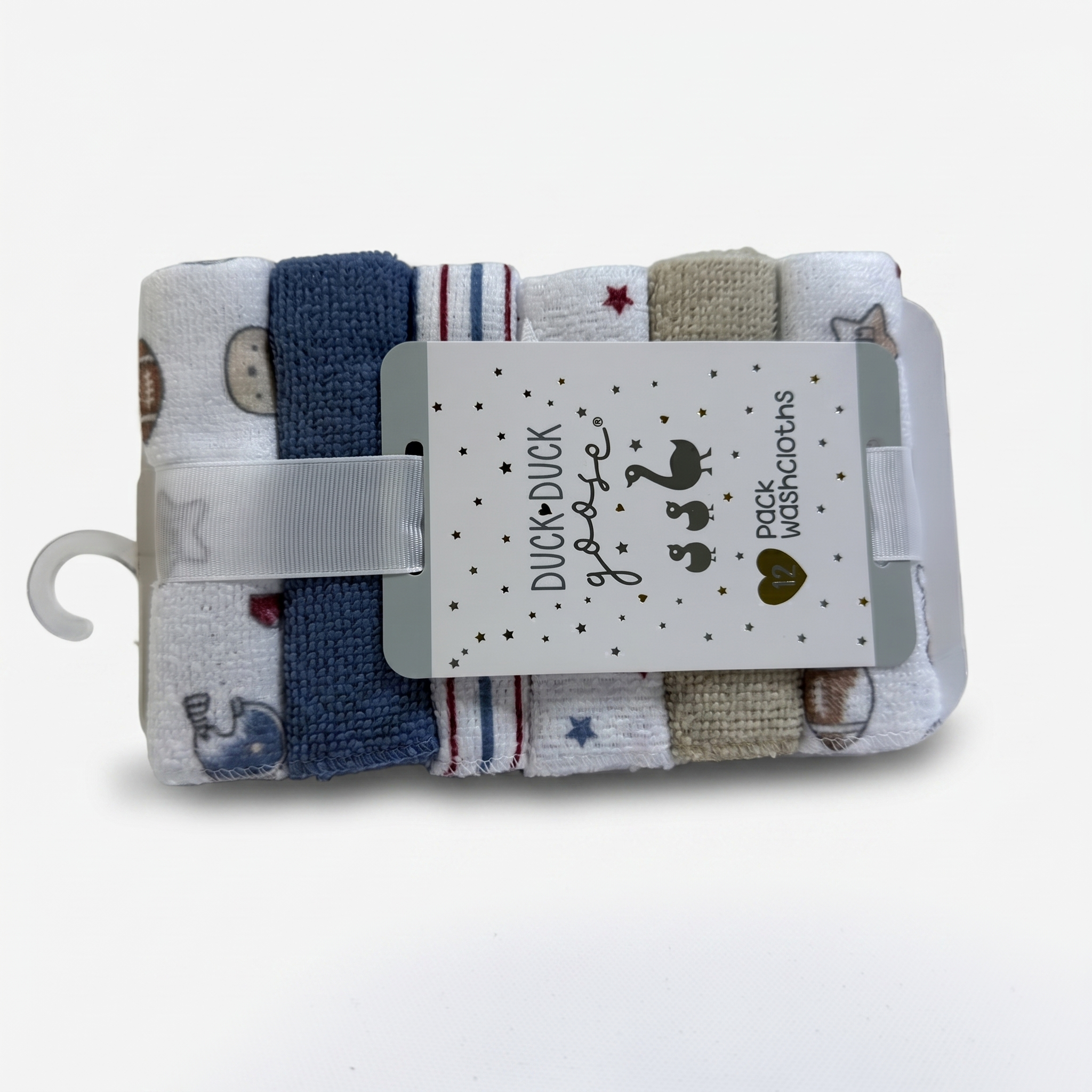 Duck Duck Goose Baby Washcloth Set – Pack of 12