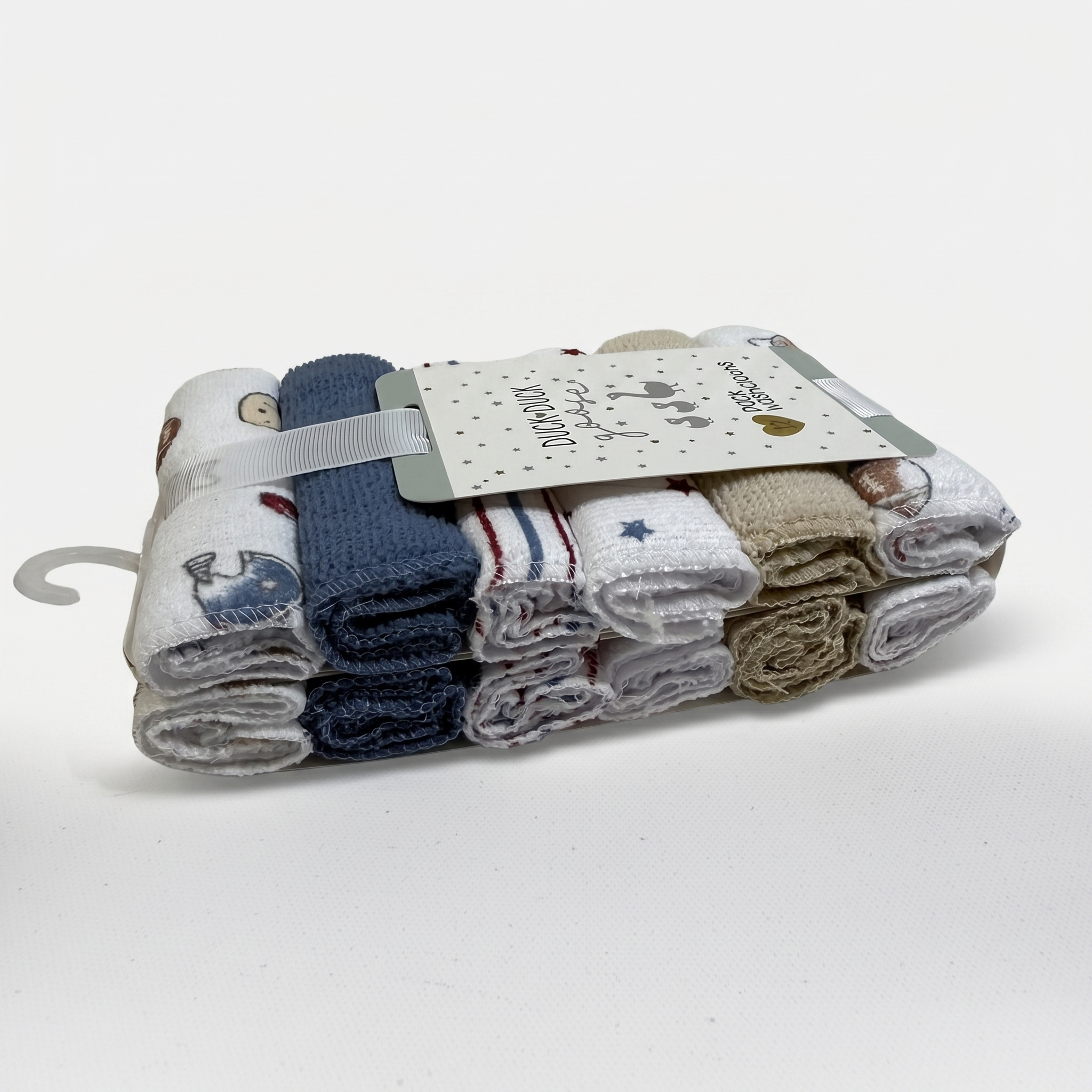 Duck Duck Goose Baby Washcloth Set – Pack of 12