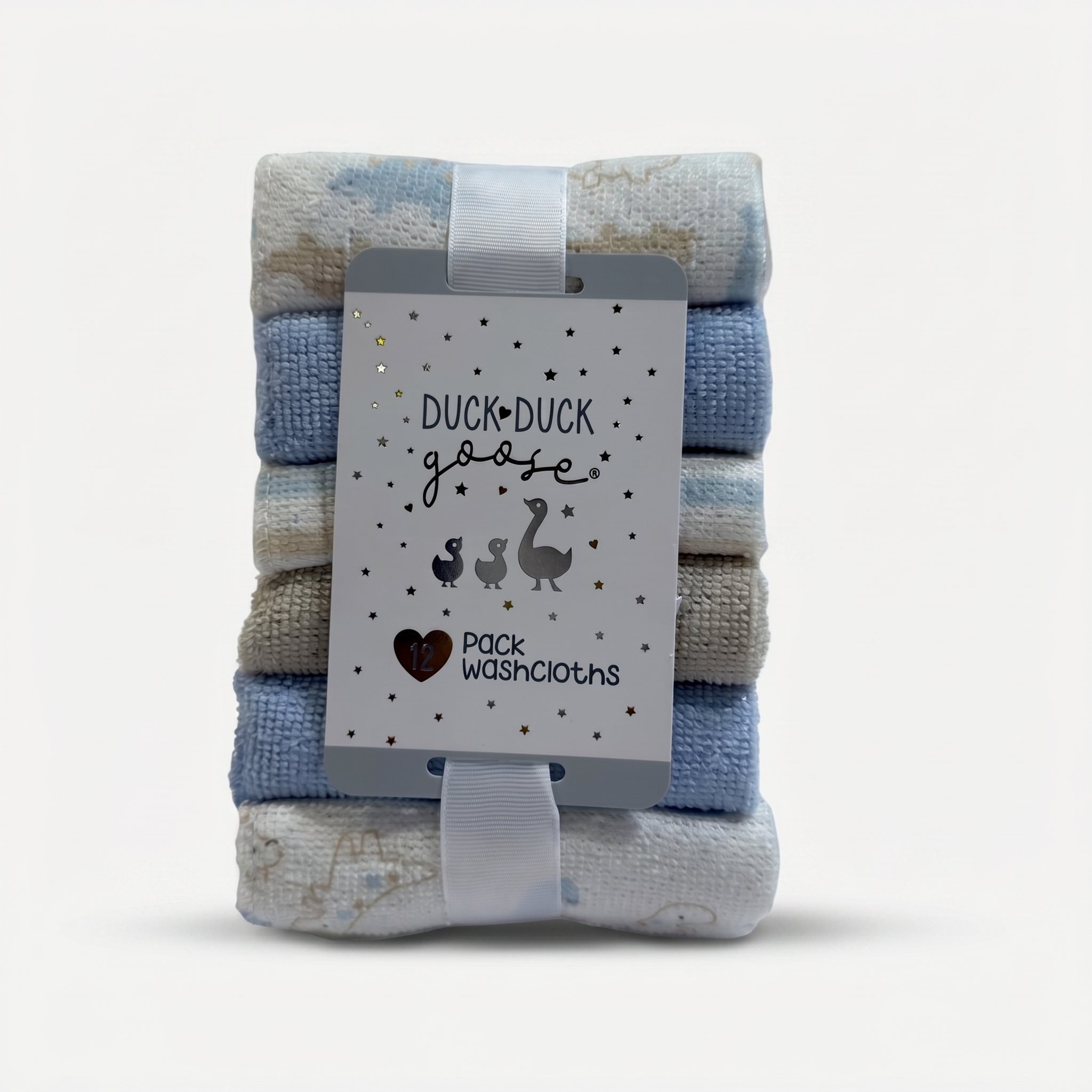 Duck Duck Goose Baby Washcloth Set – Pack of 12