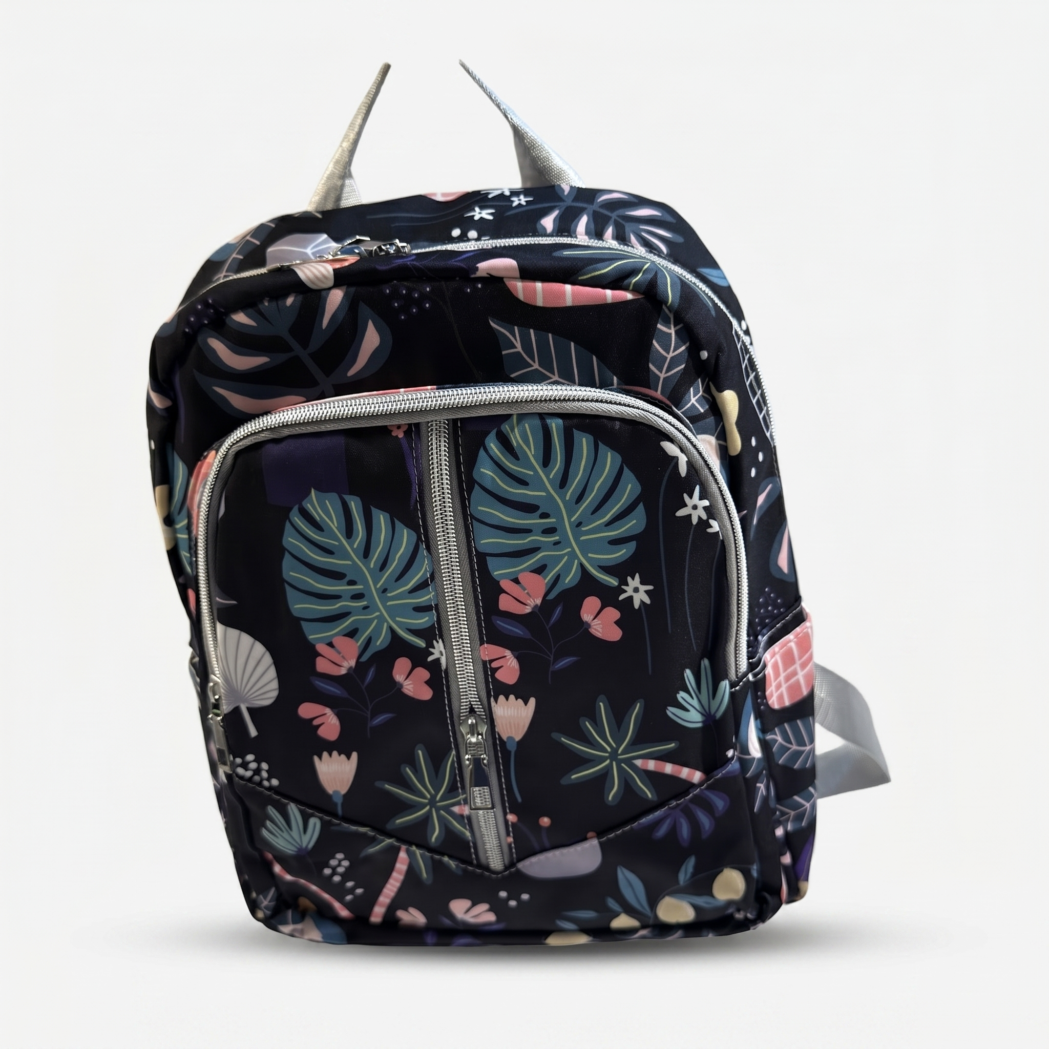 Tropical Leaves Kids Backpack – Navy Floral