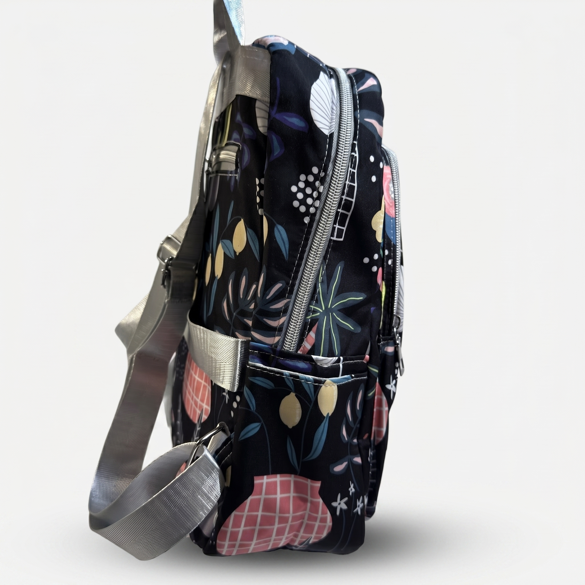 Tropical Leaves Kids Backpack – Navy Floral