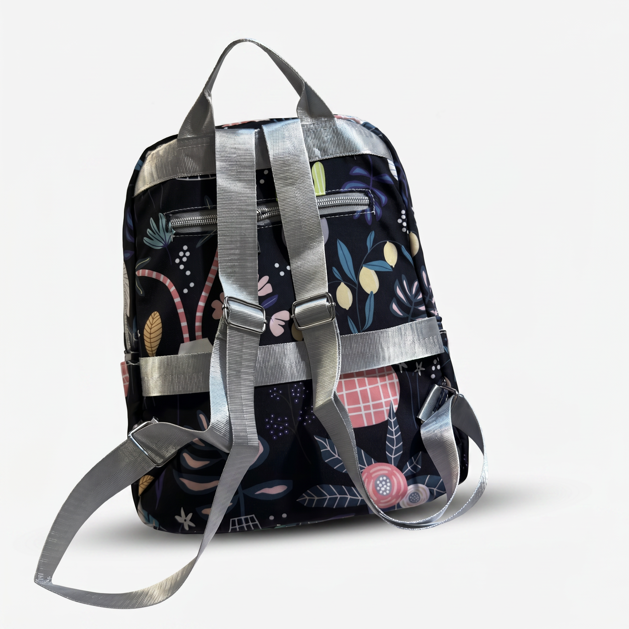 Tropical Leaves Kids Backpack – Navy Floral
