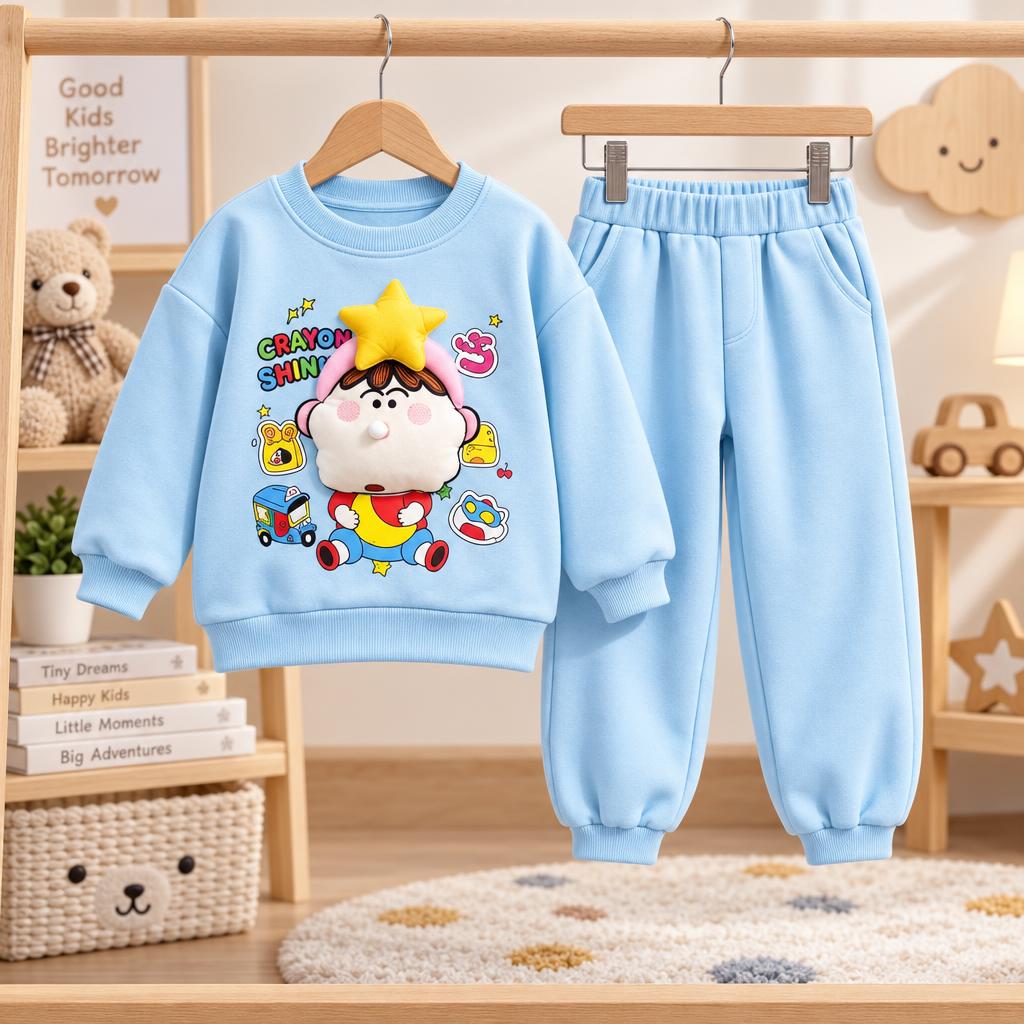 Kids Cartoon Star Sweatshirt & Trouser Set - image 3