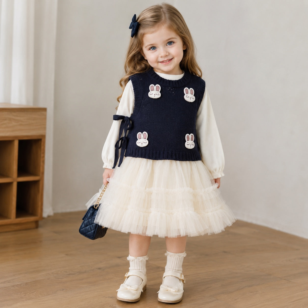 Bunny Charm 2PC Sweater & Frock Set