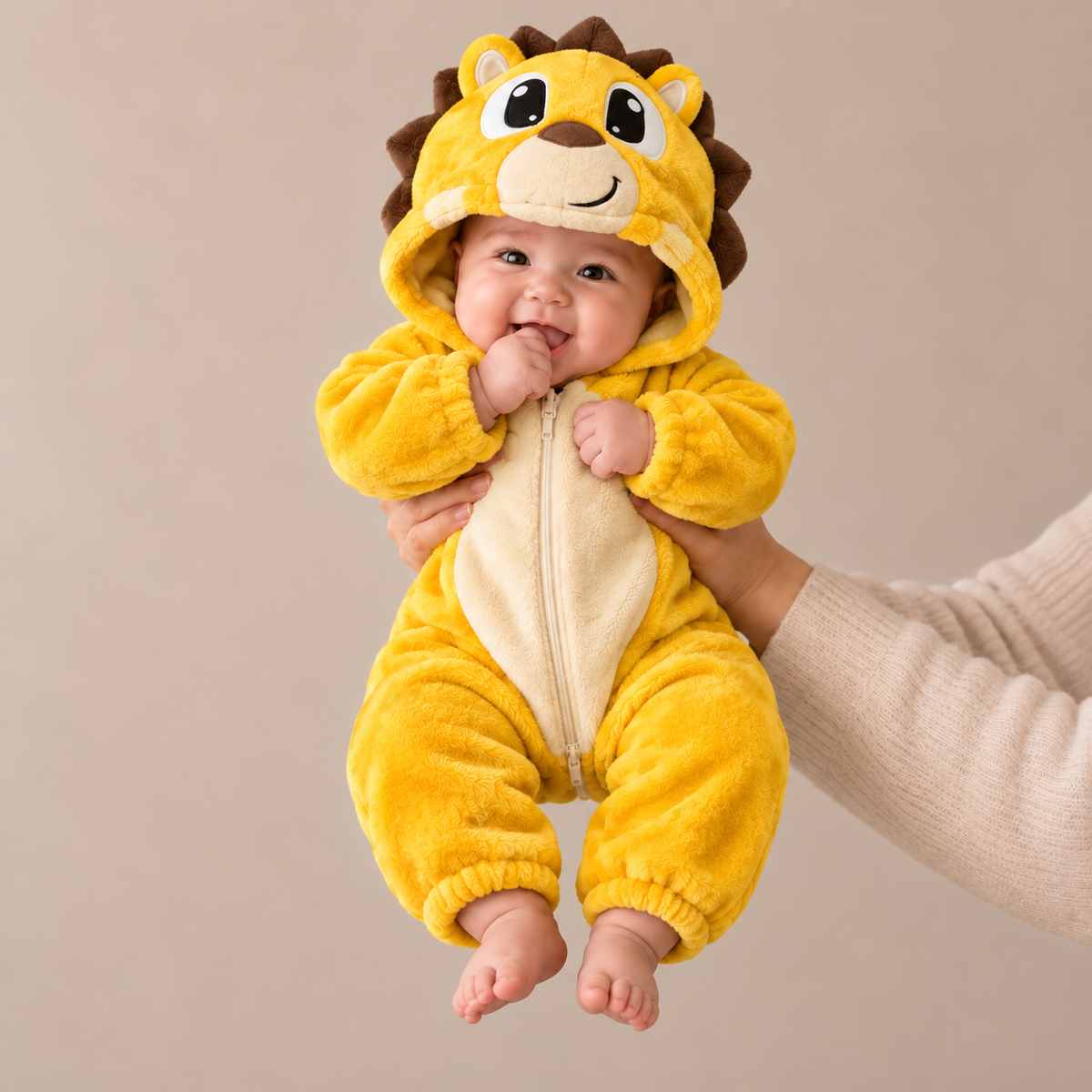 Kids Dinosaur Hooded Plush Romper