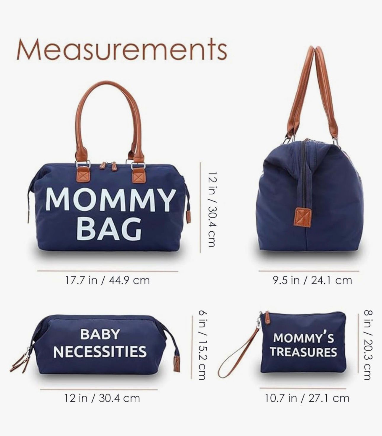 Mommy Essentials 3-Piece Diaper Bag Set