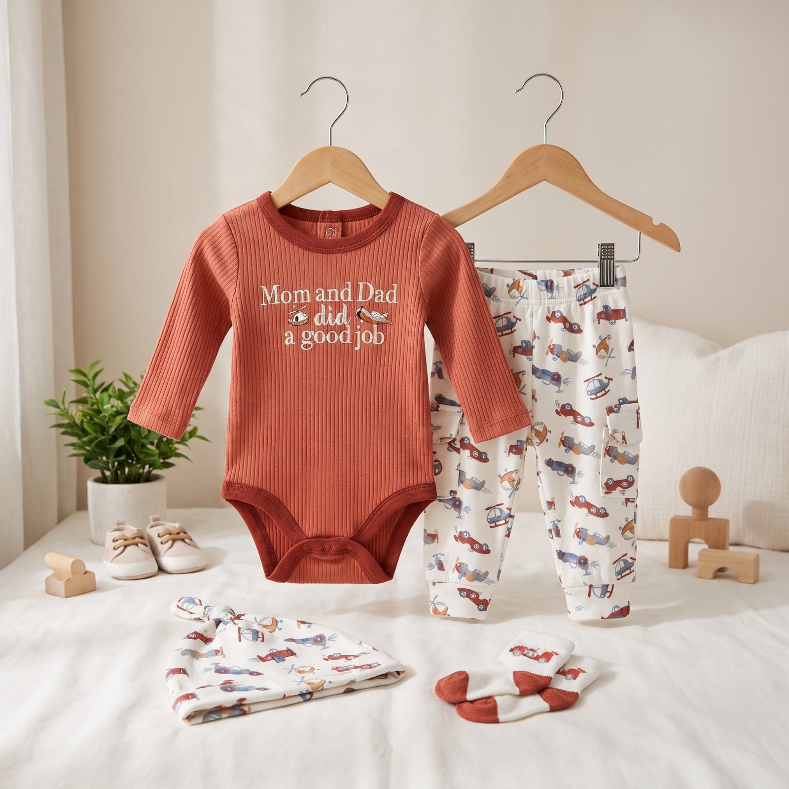 3 PC Baby Bodysuit Set