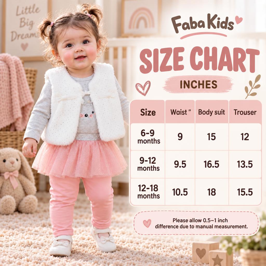 Baby Kitty Tulle Body Suit, Waistcoat & Trouser 3PC Set - image 4