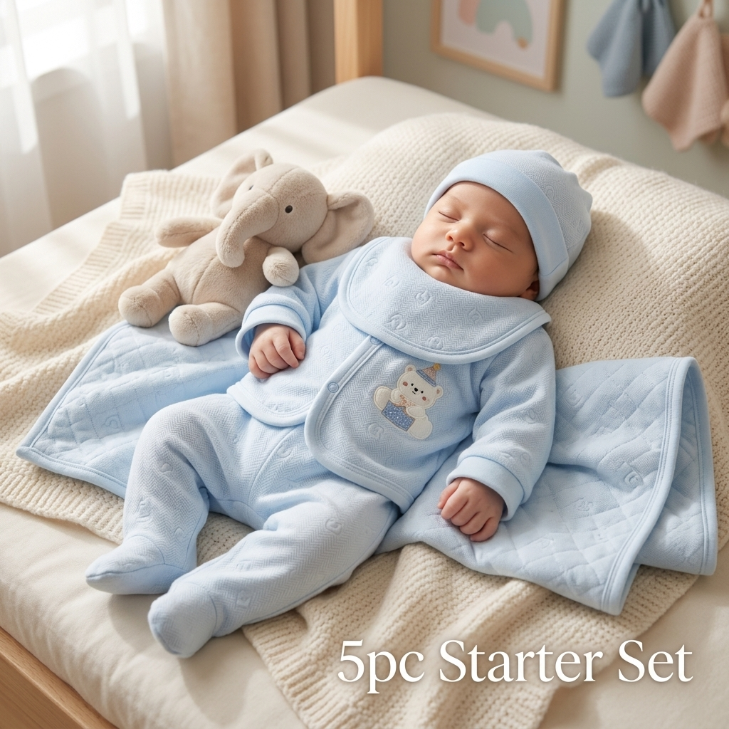 Blue 5pc newborn starter set - Faba Kids