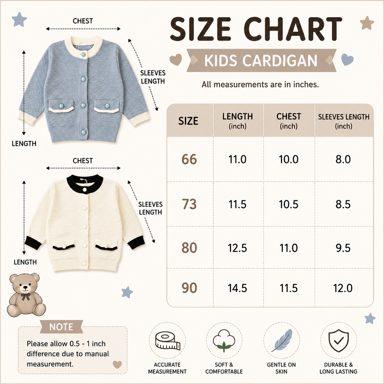 Girls Bow Detail Knitted Sweater – 2 Colors