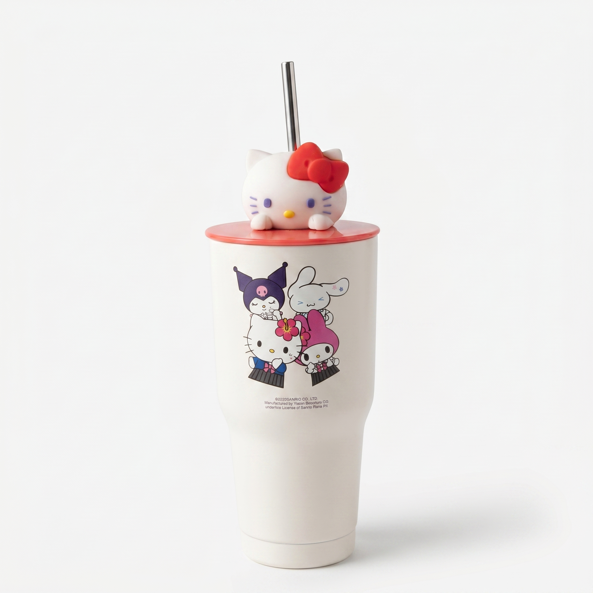 Cute Character Stainless Steel Tumbler with Straw