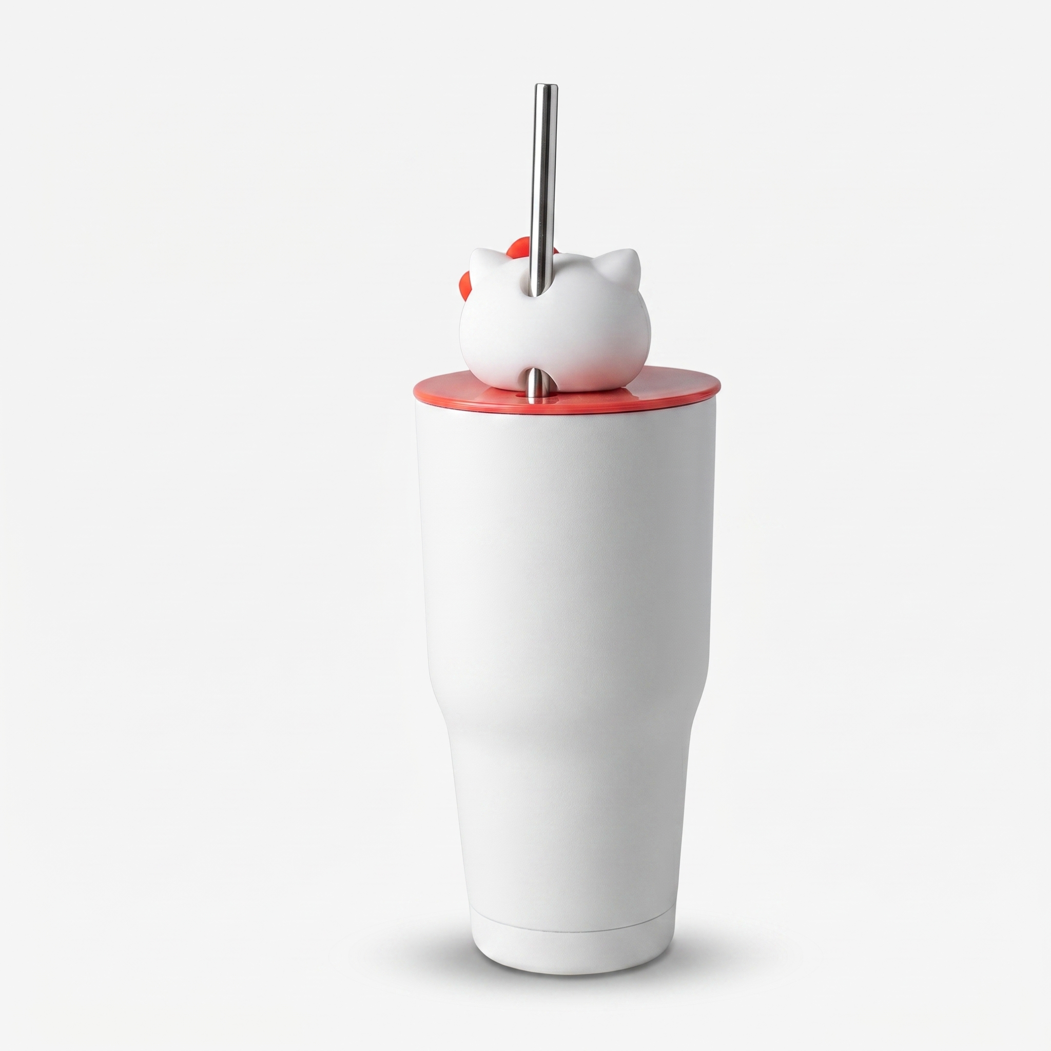 Cute Character Stainless Steel Tumbler with Straw