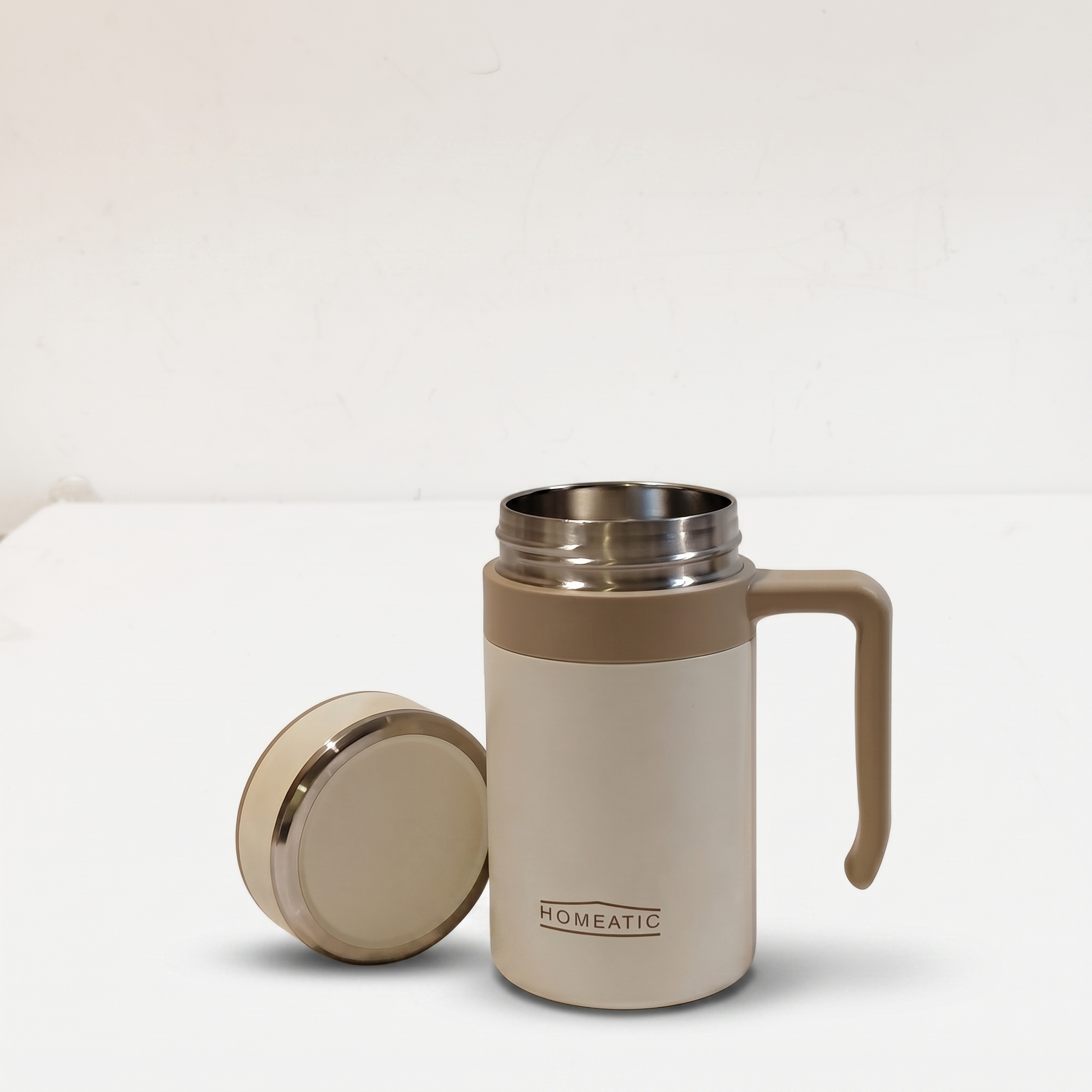 Premium Stainless Steel Insulated Coffee Mug with Handle