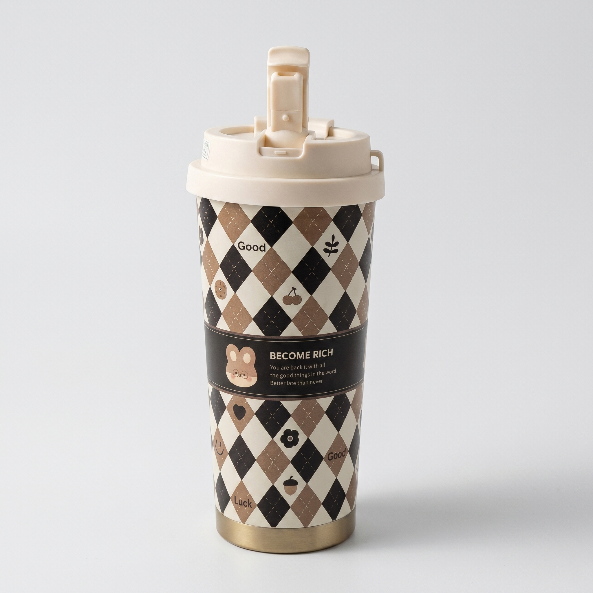 Insulated Travel Coffee Tumbler with Flip Lid