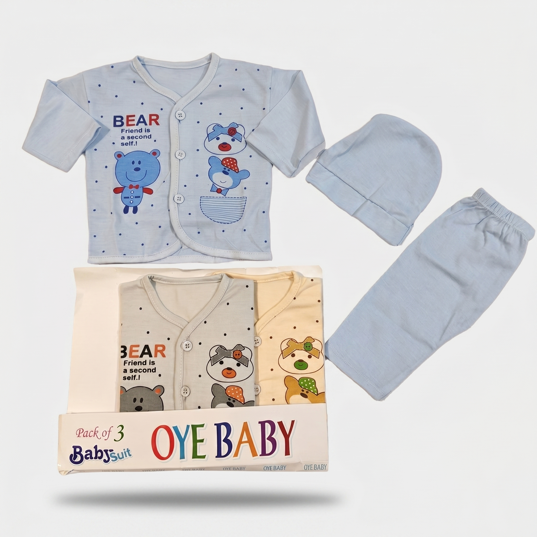 Newborn Essential Baby Clothing Set – 3 Piece Gift Pack