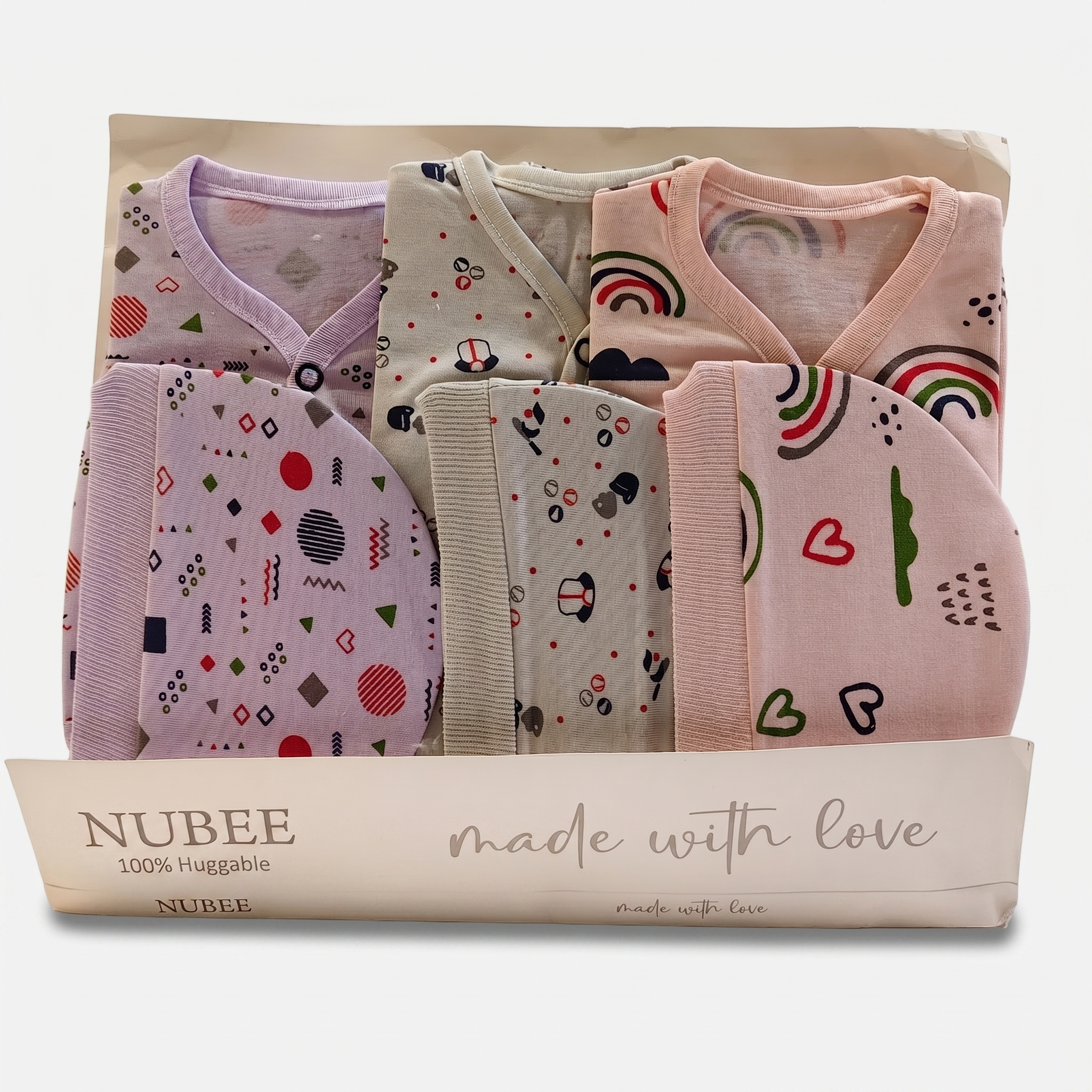 Newborn Summer Clothing Set – 3 Pack with Matching Caps